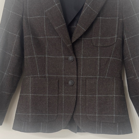 New Rag & Bone Women's Brown Checkered Blazer 6 - Picture 5 of 8